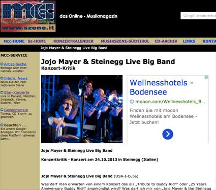 Konzertkritik Jojo Mayer Steinegg Live Big Band